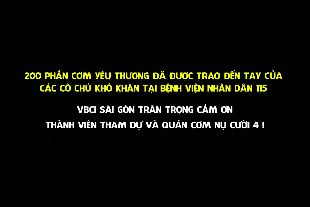 Lời tri ân từ ban điều hành VBCI Sài Gòn
